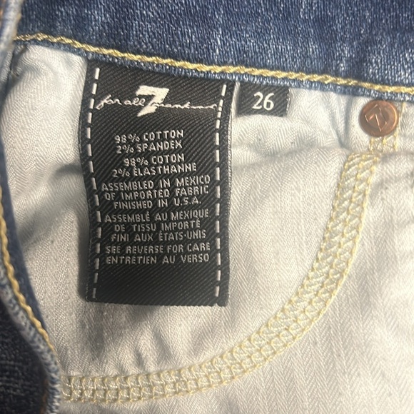 7 for all mankind size 26 the ankle skinny - Picture 4 of 4
